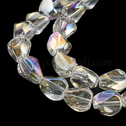 AB Color Plated Electroplate Transparent Glass Beads Strands&nbsp;EGLA-G037-04A-AB02