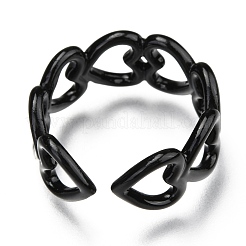 Spray Painted Brass Cuff Rings&nbsp;KK-I683-31