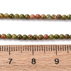 Natural Unakite Beads Strands&nbsp;G-Z116-A01-2mm