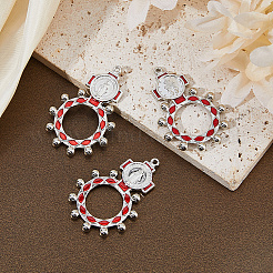 30Pcs 2 Colors Alloy Enamel Pendants&nbsp;FIND-DC0008-57B