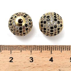Brass Micro Pave Cubic Zirconia Beads&nbsp;KK-L229-024G