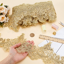 Polyester Flower Embroidery Ribbon&nbsp;OCOR-WH0078-538