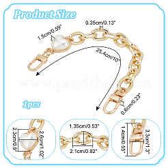 Love Heart Imitation Pearl Phone Case Chain&nbsp;FIND-WR0007-28