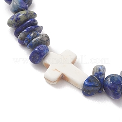 Natural Lapis Lazuli & Synthetic Turquoise Beaded Bracelets for Women&nbsp;BJEW-JB13230