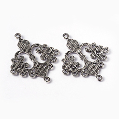 Antique Silver Tibetan Style Rhombus Chandelier Component Links for Dangle Earring Making&nbsp;X-EA9734Y-NF