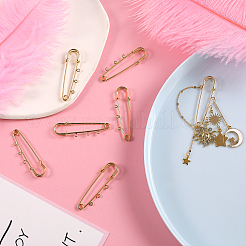 10Pcs Brass Brooch Findings&nbsp;KK-SC0003-43