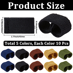 50Pcs 5 Colors Cloth Tactical Wide Strap Loop Keepers&nbsp;FIND-GF0009-79B