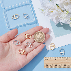 8Pcs 2 Colors Brass Spring Gate Rings&nbsp;FIND-WR0012-25
