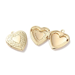 Rack Plating Brass Locket Pendants&nbsp;KK-F090-03LG
