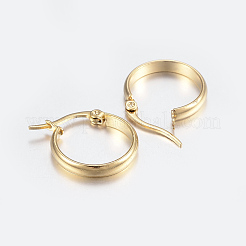 PVD Vacuum Plating 304 Stainless Steel Hoop Earrings&nbsp;EJEW-G239-51G
