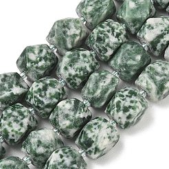 Natural Green Spot Jasper Beads Strands&nbsp;GG-CBAF8A8-A01-01