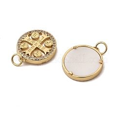 Golden Tone Brass Micro Pave Cubic Zirconia Pendants&nbsp;KK-I658-30B