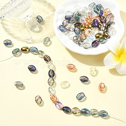100Pcs 10 Colors Electroplate Glass Beads&nbsp;EGLA-CJ0001-26