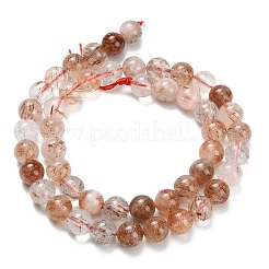 Natural Copper Rutilated Quartz Beads Strands&nbsp;G-L642-B07-8mm