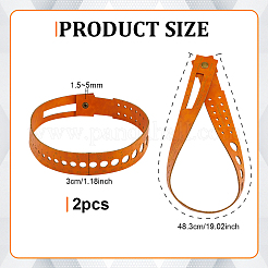 2Pcs 7 In 1 PU Leather Punching Rulers&nbsp;DIY-PH0038-15B