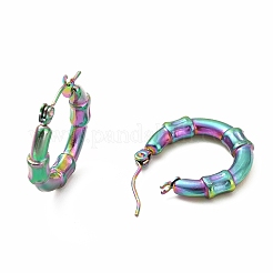 Ion Plating(IP) 304 Stainless Steel Chunky Hoop Earrings for Women&nbsp;EJEW-F283-06MC