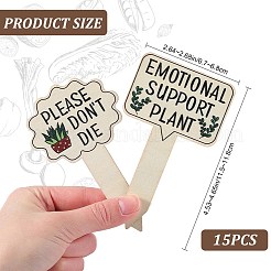 1 Set Wood Plant Labels&nbsp;AJEW-CP0007-40
