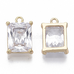 Brass Cubic Zirconia Charms&nbsp;KK-S348-503-NF