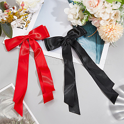 Big Bowknot Polyester Alligator Hair Clips&nbsp;AJEW-CP0008-42B-03