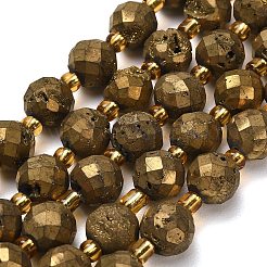 Electroplated Natural Druzy Geode Crystal Beads Strands&nbsp;G-F833-P01-10mm-04
