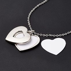Sublimation Blank Aluminum Pendant Necklace&nbsp;LS-NJEW-E020-01P-02