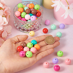 120Pcs 12 Colors Opaque Acrylic Beads&nbsp;MACR-TA0001-31