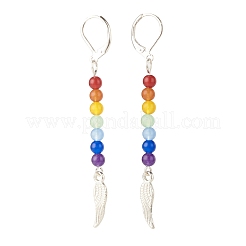 Natural Malaysia Jade with Alloy Wing Long Dangle Leverback Earrings&nbsp;EJEW-JE04910-04