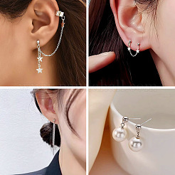 30Pcs 304 Stainless Steel Stud Earring Findings&nbsp;STAS-TADJ0001-02