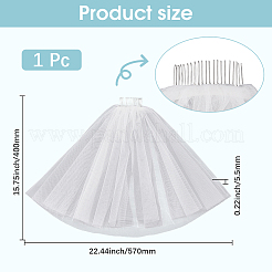 Nylon Mesh Bridal Veils&nbsp;AJEW-WH20018-76