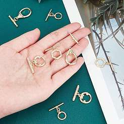 8Set 4 Style Brass Toggle Clasps&nbsp;KK-GA0001-16