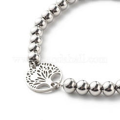 Tarnish Resistant Tree of Life Link Bracelets for Men Women&nbsp;BJEW-JB06686
