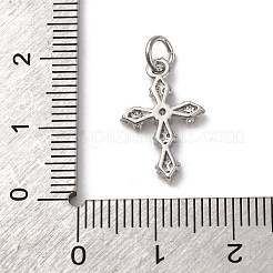 Brass Micro Pave Cubic Zirconia Pendants&nbsp;KK-P308-25P