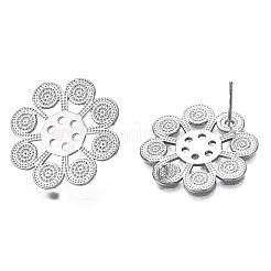 Brass Stud Earring Findings&nbsp;KK-N232-334P