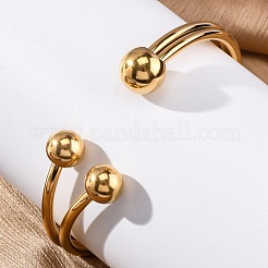 304 Stainless Steel Cuff Bangles&nbsp;BJEW-P310-16G