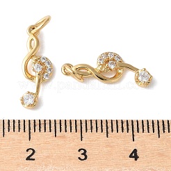 Brass Micro Pave Clear Cubic Zirconia Pendants&nbsp;KK-H449-85D-G-RS