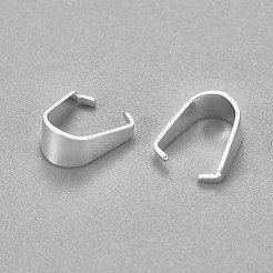 201 Stainless Steel Snap on Bails&nbsp;X-STAS-H436-10S