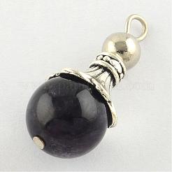 Natural Amethyst Pendants&nbsp;G-Q459-02B