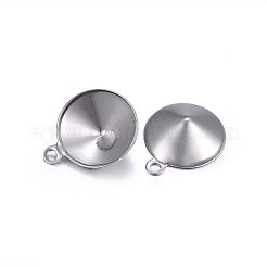 Tarnish Resistant 201 Stainless Steel Charms Rhinestone Settings&nbsp;STAS-O107-01P-B