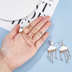 2 Pairs 2 Style Alloy Cloud Chandelier Earrings&nbsp;EJEW-FI0002-24