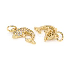 Brass Micro Pave Cubic Zirconia Charms&nbsp;ZIRC-L096-09G