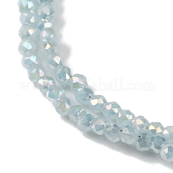 Transparent Electroplate Glass Beads Strands&nbsp;EGLA-H107-01A-B08