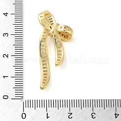 Rack Plating Brass Micro Pave Clear Cubic Zirconia Pendants&nbsp;KK-C047-06G