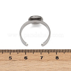 304 Stainless Steel Cuff Ring Components&nbsp;STAS-D372-04P-03