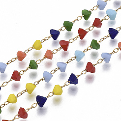 Handmade Faceted Glass Beaded Chains&nbsp;CHS-T003-07G