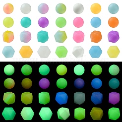 Luminous 56pcs 28 Color Round Food Grade Silicone Beads&nbsp;SIL-CJ0001-31