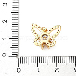 Brass Micro Pave Cubic Zirconia Rotating Pendants&nbsp;KK-M323-01E-G