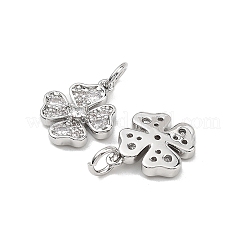 SHEGRACE Brass Micro Pave Clear Cubic Zirconia Pendants&nbsp;XGRQ2C060-407P