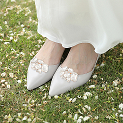 Elegant Alloy Rhinestone Detachable Shoe Buckle Clips&nbsp;AJEW-FG0002-31