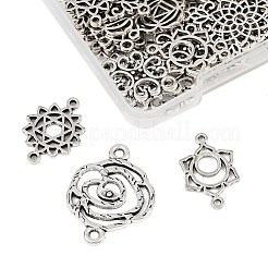 40Pcs 8 Styles Tibetan Style Alloy Links/Connectors&nbsp;TIBE-FP0001-18