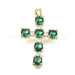 Brass Pave Cubic Zirconia Pendants&nbsp;CU-CBAE7DF-11G-B